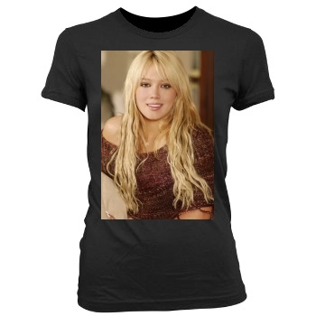 Hilary Duff Women's Junior Cut Crewneck T-Shirt