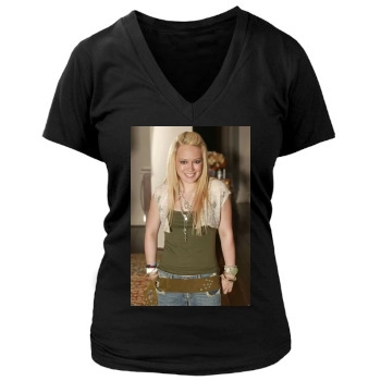 Hilary Duff Women's Deep V-Neck TShirt