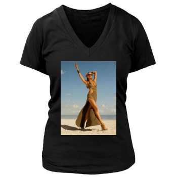 Tanya Mityushina Women's Deep V-Neck TShirt