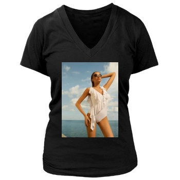 Tanya Mityushina Women's Deep V-Neck TShirt