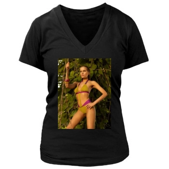 Tanya Mityushina Women's Deep V-Neck TShirt