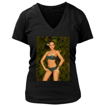 Tanya Mityushina Women's Deep V-Neck TShirt