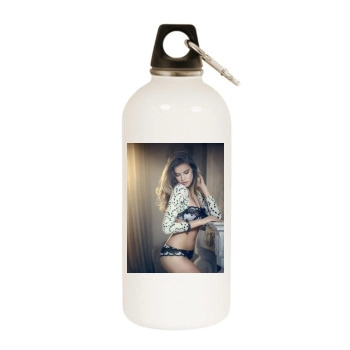 Tanya Mityushina White Water Bottle With Carabiner