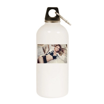 Tanya Mityushina White Water Bottle With Carabiner