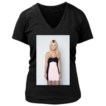 Tara Reid Women's Deep V-Neck TShirt