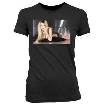 Tara Reid Women's Junior Cut Crewneck T-Shirt