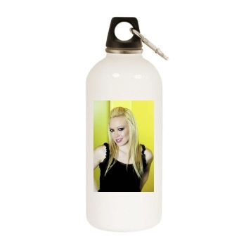 Hilary Duff White Water Bottle With Carabiner