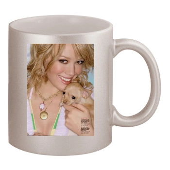 Hilary Duff 11oz Metallic Silver Mug