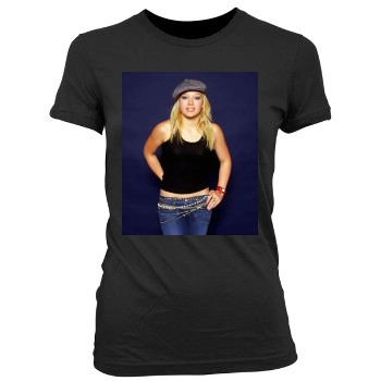 Hilary Duff Women's Junior Cut Crewneck T-Shirt