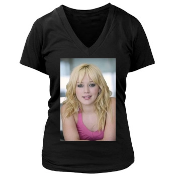 Hilary Duff Women's Deep V-Neck TShirt