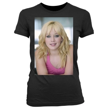 Hilary Duff Women's Junior Cut Crewneck T-Shirt