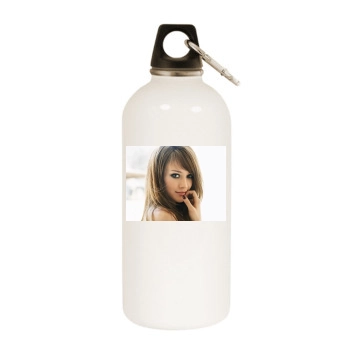 Hilary Duff White Water Bottle With Carabiner