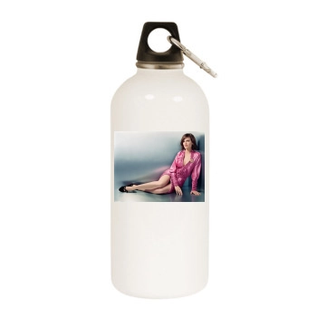 Hilary Swank White Water Bottle With Carabiner