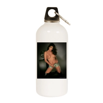 Tera Patrick White Water Bottle With Carabiner