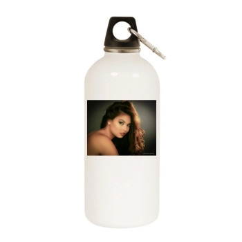 Tera Patrick White Water Bottle With Carabiner