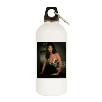 Tera Patrick White Water Bottle With Carabiner