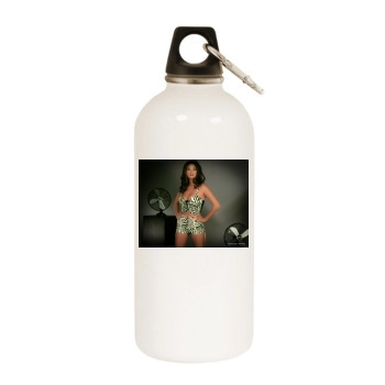 Tera Patrick White Water Bottle With Carabiner