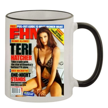 Teri Hatcher 11oz Colored Rim & Handle Mug