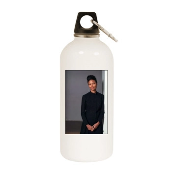 Thandie Newton White Water Bottle With Carabiner