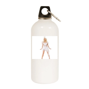 Holly Madison White Water Bottle With Carabiner