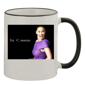 Tia Carrere 11oz Colored Rim & Handle Mug