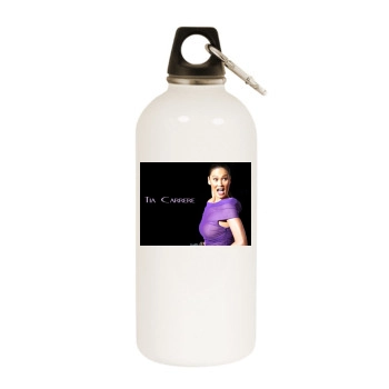 Tia Carrere White Water Bottle With Carabiner