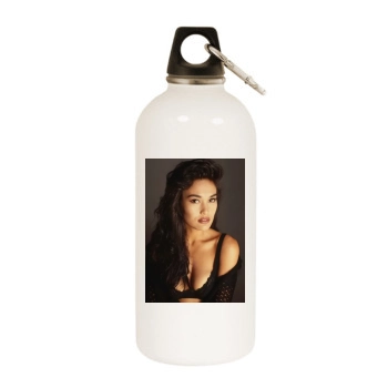 Tia Carrere White Water Bottle With Carabiner