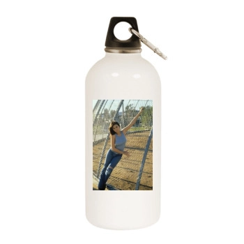 Tia Carrere White Water Bottle With Carabiner