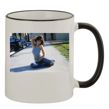 Tia Carrere 11oz Colored Rim & Handle Mug