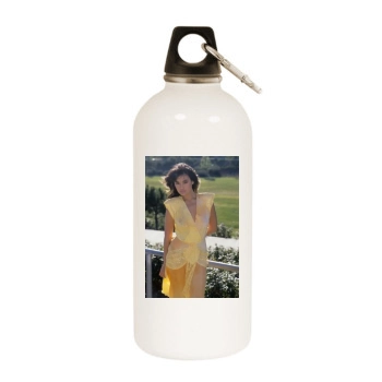 Tia Carrere White Water Bottle With Carabiner