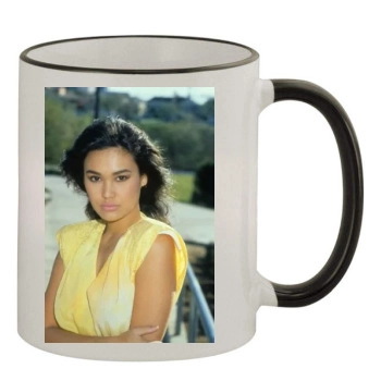 Tia Carrere 11oz Colored Rim & Handle Mug