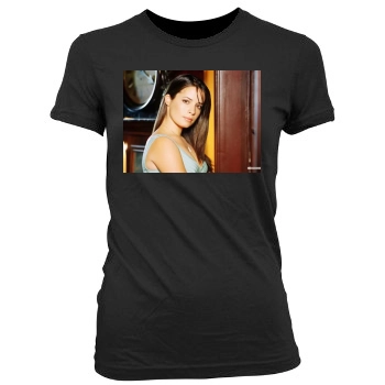 Holly Marie Combs Women's Junior Cut Crewneck T-Shirt