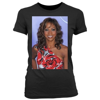 Holly Robinson Peete Women's Junior Cut Crewneck T-Shirt