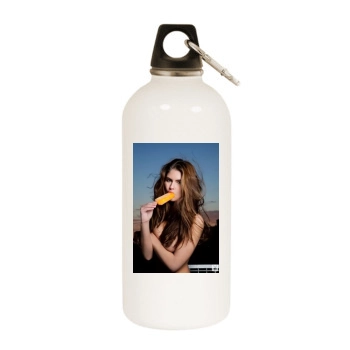 Tierra Lee White Water Bottle With Carabiner