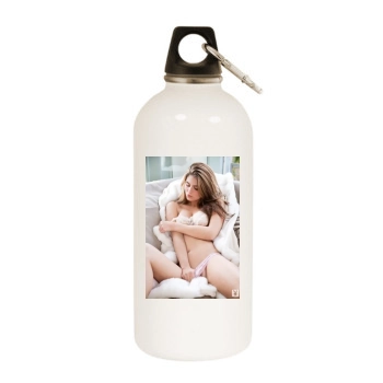 Tierra Lee White Water Bottle With Carabiner