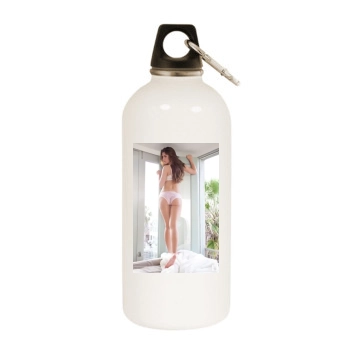 Tierra Lee White Water Bottle With Carabiner