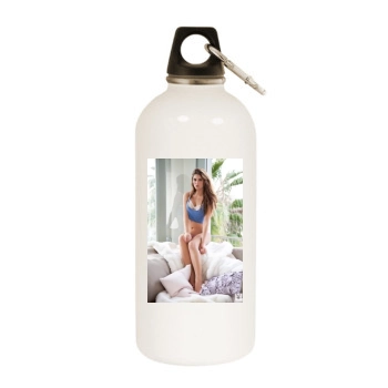 Tierra Lee White Water Bottle With Carabiner