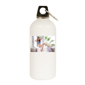 Tierra Lee White Water Bottle With Carabiner