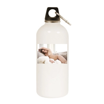 Tierra Lee White Water Bottle With Carabiner