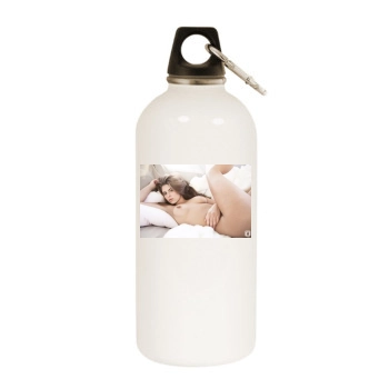 Tierra Lee White Water Bottle With Carabiner