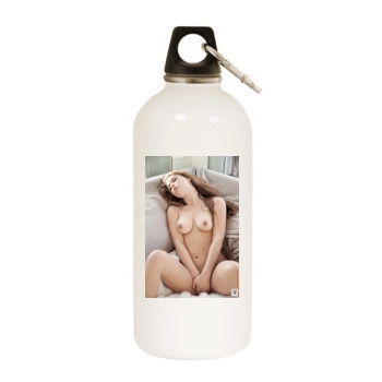 Tierra Lee White Water Bottle With Carabiner