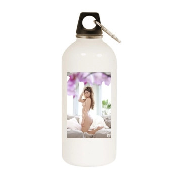 Tierra Lee White Water Bottle With Carabiner