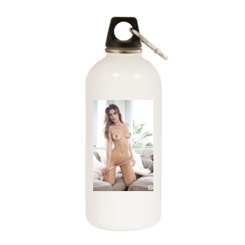 Tierra Lee White Water Bottle With Carabiner