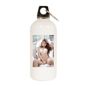 Tierra Lee White Water Bottle With Carabiner