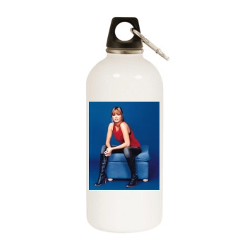 Holly Valance White Water Bottle With Carabiner