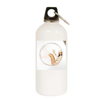 Tiffany Fallon White Water Bottle With Carabiner