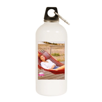 Holly Valance White Water Bottle With Carabiner