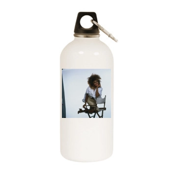 Tina Turner White Water Bottle With Carabiner