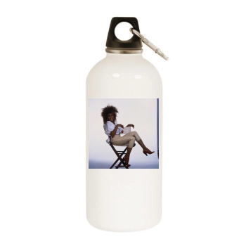 Tina Turner White Water Bottle With Carabiner