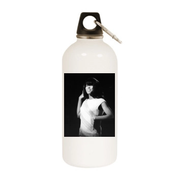 Tina Turner White Water Bottle With Carabiner